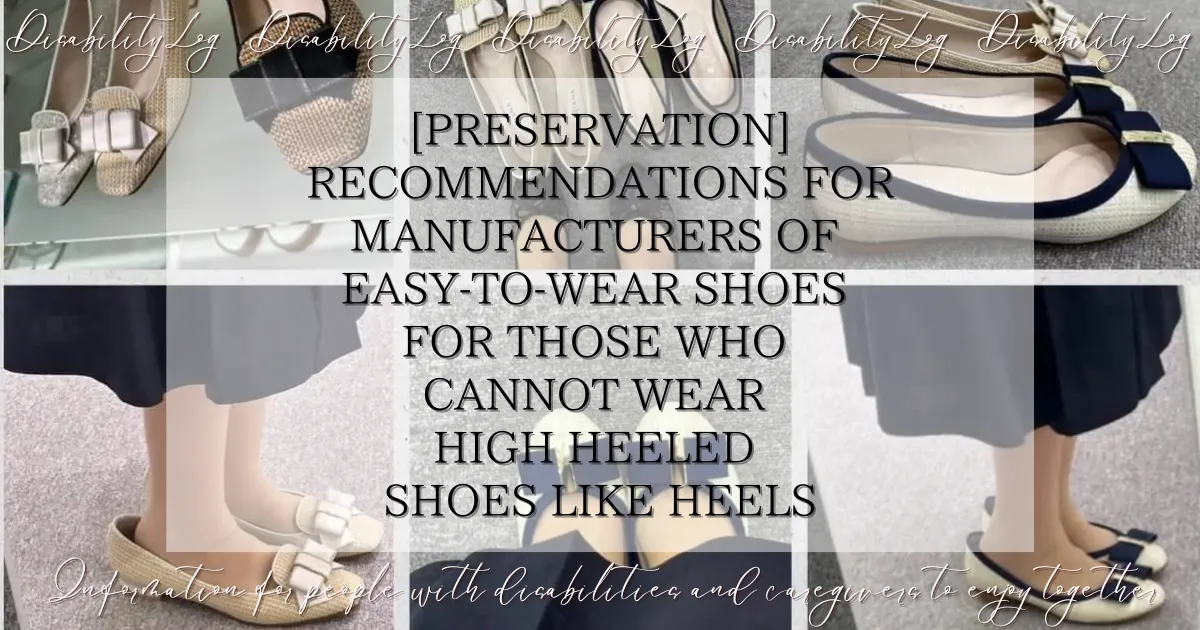 Preservation] Recommendations for manufacturers of easy-to-wear shoes for those who cannot wear high heeled shoes like heels