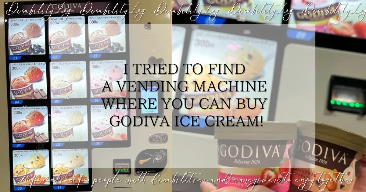 I tried to find a vending machine where you can buy Godiva ice cream!