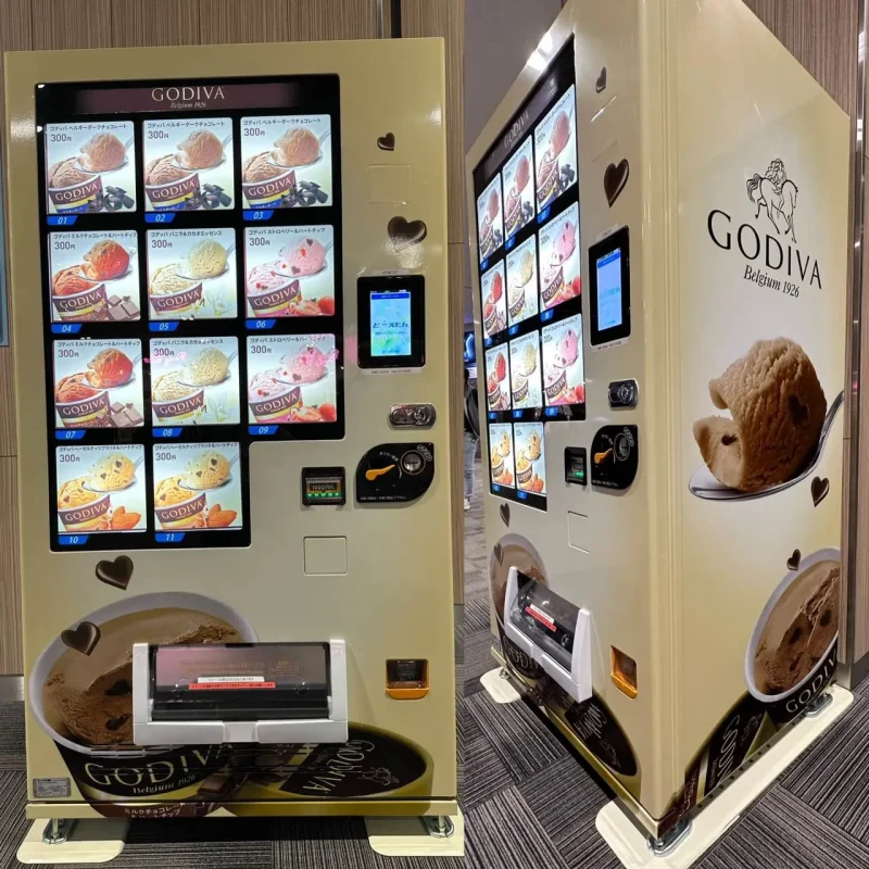 ゴディバのアイスの自販機